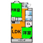 仲介手数料0円 ラフォーレ若慎の間取り