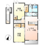 総社市真壁のアパートの間取り