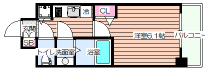 【プレサンス京町堀ノースの間取り】