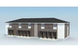 仮）豊山町青山六和新築アパートの外観