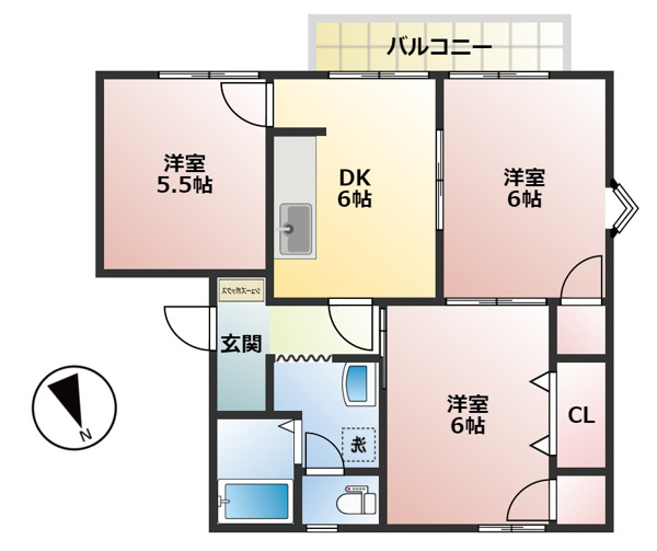 【フレグランス330の間取り】