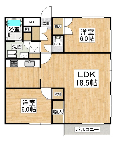 エスペランサ池上の間取り