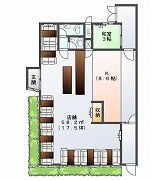 【建部町吉田　貸店舗の間取り】