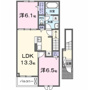 下右田アパート Aの間取り