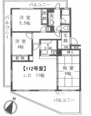 ライオンズマンション下永谷の間取り