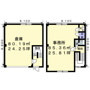 加古川町河原倉庫付事務所の間取り