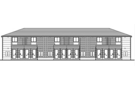 八街市八街に アパートⅡ期新築工事の外観