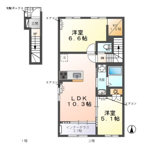 (仮称)　野田市七光台Ａ棟アパートのイメージ