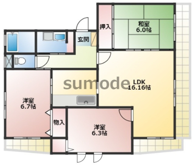 間取り：227093043560