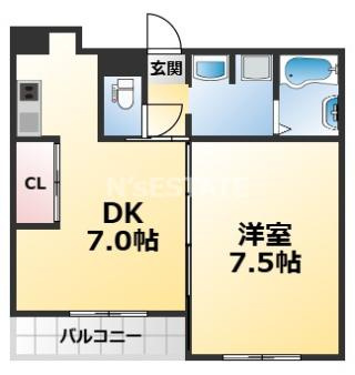 コルベーユダフトの間取り