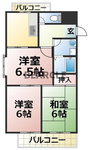 【エクシード西大津の間取り】