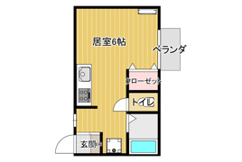 遠野市早瀬町のアパートの間取り