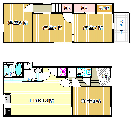 間取り：227100761302