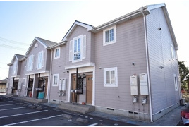 本宮市青田のアパートの外観