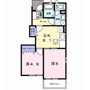 本宮市岩根のアパートの間取り