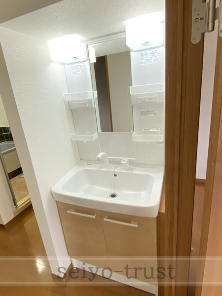 【西興ビルの独立洗面台】