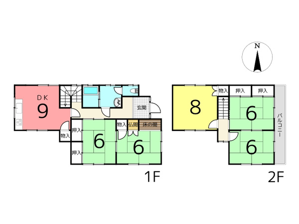 【揖保郡太子町東南／借家の間取り】