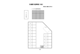 矢島第1駐車場の区画図
