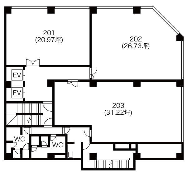 【ライオン中駒ビル201の間取り】