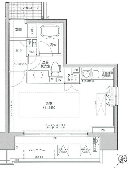 ファミールグラン銀座４丁目オーセンティアの間取り