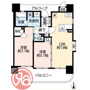 大阪市中央区西心斎橋のマンションの間取り