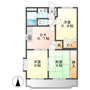 総社市駅南のマンションの間取り
