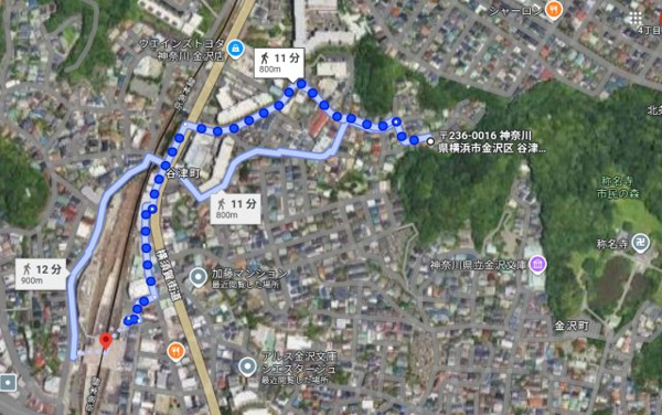 【谷津町貸家の周辺】