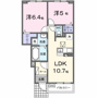 福津市津屋崎のアパートの間取り