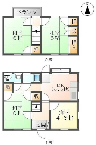 高松市木太町 2階建 築54年のイメージ