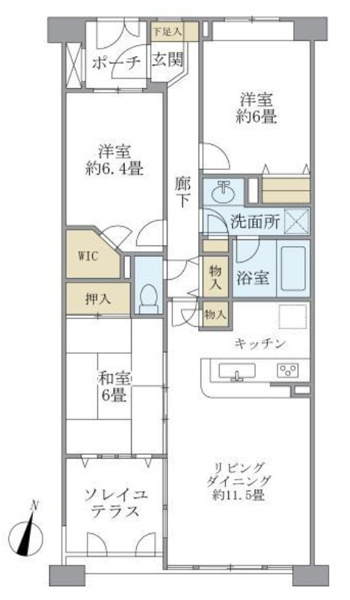 ダイアパレス プロヴァンシア武蔵境の間取り