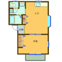 小美玉市飯前のアパートの間取り