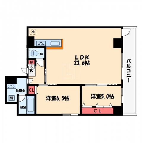 SHINSAIBASHI1921の間取り