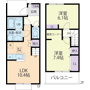 ＬａＬａ　雅　Ａの間取り