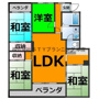仲介手数料0円 丸山住宅5棟の間取り