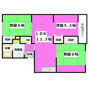 セジュール小屋浦　B棟の間取り