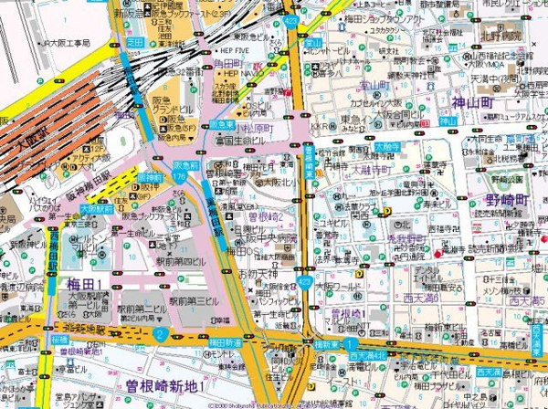 【レジュールアッシュ梅田AXIAの地図】