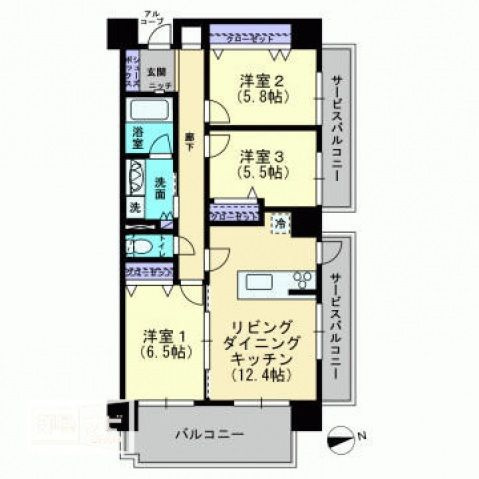 ガーデンテラス丸亀町参番街ウエストレジデンスのイメージ