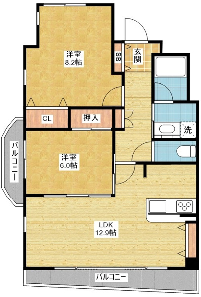 【名古屋市千種区唐山町のマンションの間取り】
