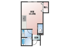 URBAN CUBIC 扇ノ間Ⅴ B棟の間取り