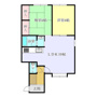 函館市亀田本町のアパートの間取り