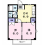 本宮市荒井のアパートの間取り