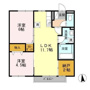 鹿児島市中山町のアパートの間取り