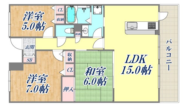 メロディーハイム尼崎の間取り