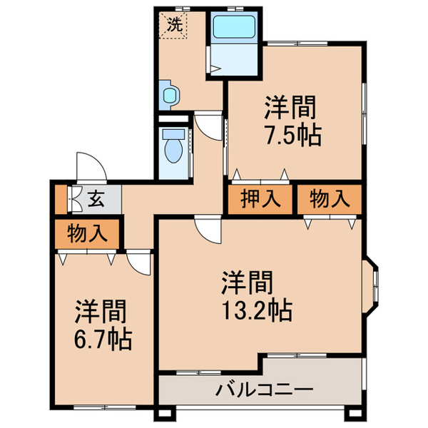 【スクエアータウンの間取り】