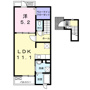 松戸市牧の原のアパートの間取り