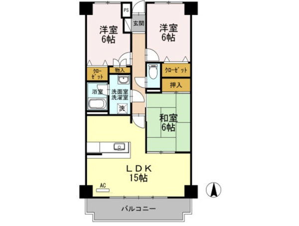 【リシェス城崎の間取り】
