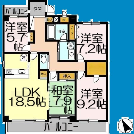 【ラ・メゾン東山の間取り】