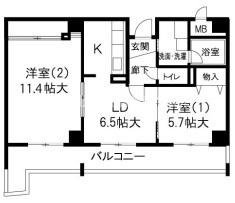 アルデールエスパシオの間取り