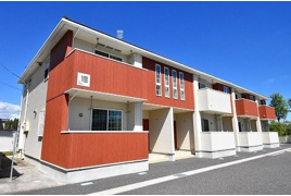 本宮市青田のアパートの外観