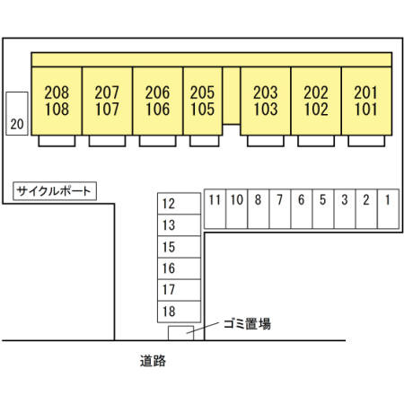 ハウディ・ヴィラ－ジュの区画図